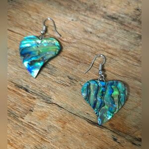 Abalone Heart Earrings